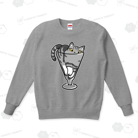 パフェグラス猫 灰キジ靴下