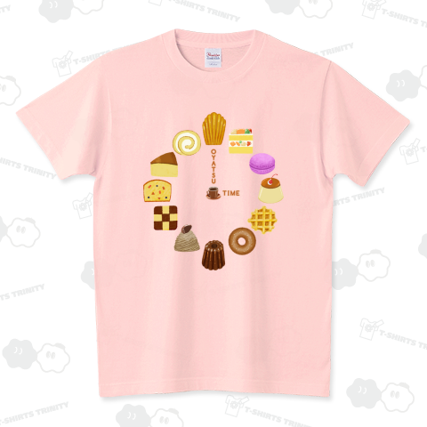 OYATSU TIME  洋菓子 時計 (カスタマイズ可) スタンダードTシャツ(5.6オンス)