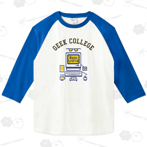 GEEK COLLEGE ギーク大学 ベースボールTシャツ(5.6オンス)