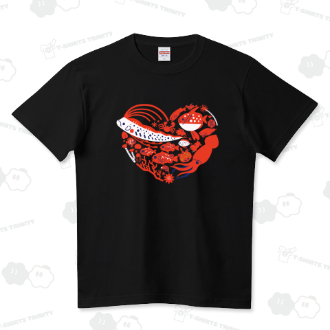 深海ハート ハイクオリティーTシャツ(5.6オンス)