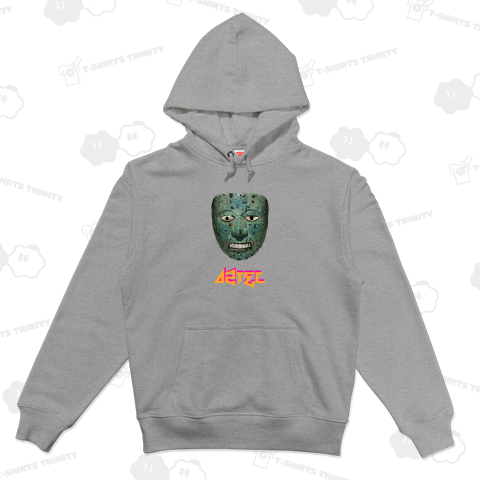 アステカ文明 火と炎の神 仮面 ファイア ゴッド シティフォント1 オレンジ×ピンク