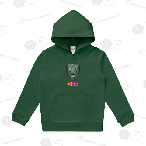 アステカ文明 火と炎の神 仮面 ファイア ゴッド シティフォント1 オレンジ×ピンク