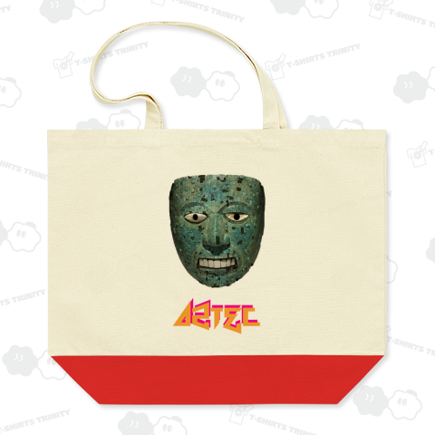 アステカ文明 火と炎の神 仮面 ファイア ゴッド シティフォント1 オレンジ×ピンク