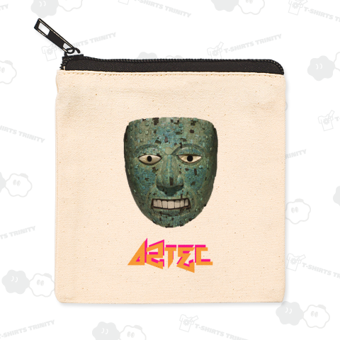 アステカ文明 火と炎の神 仮面 ファイア ゴッド シティフォント1 オレンジ×ピンク