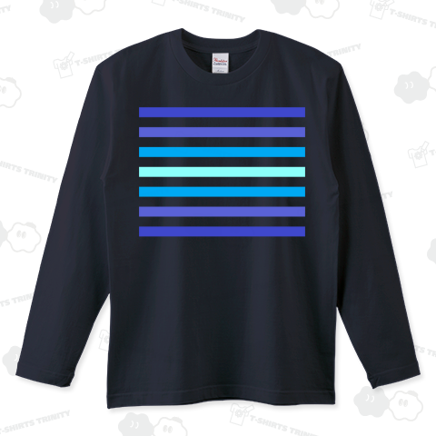 ボーダー×7 青グラデーション風