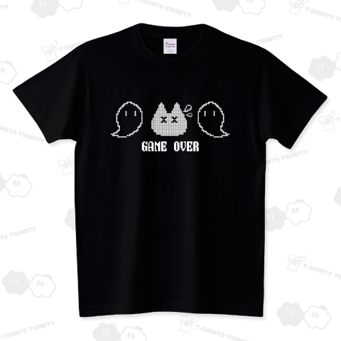 GAME OVER 1P→ NEKO(ネガ) スタンダードTシャツ(5.6オンス)