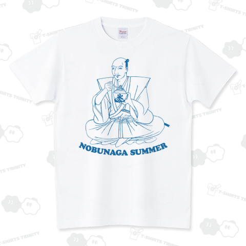 信長サマー(シンプル版:青) スタンダードTシャツ(5.6オンス)