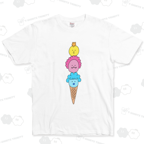 アフロ親子のアイスクリーム