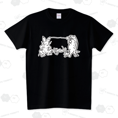 鳥獣戯画風糸電話(白フチあり)