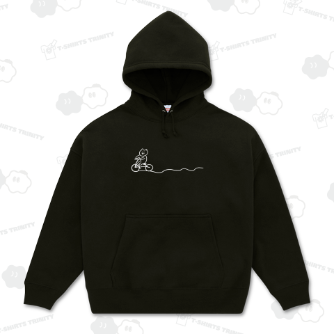 自転車ねこ(スイスイバージョン)白抜き