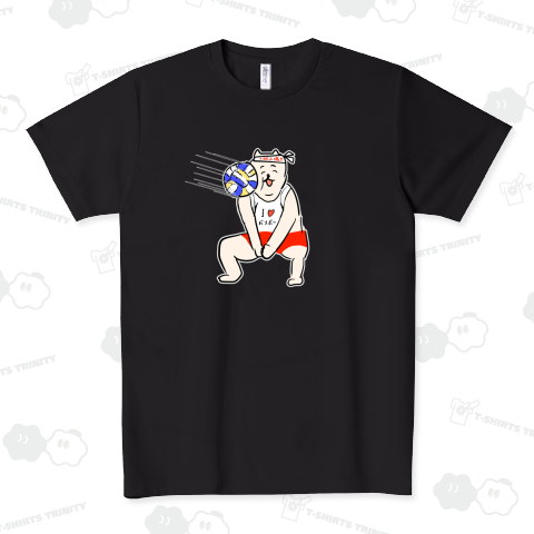バレーボールねこ ドライTシャツ(4.4オンス)