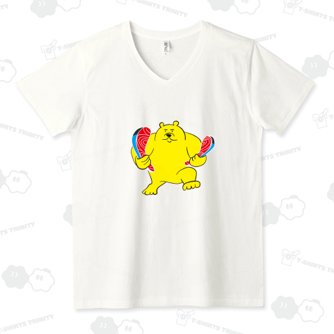 熊が鮭を持ってやってきた