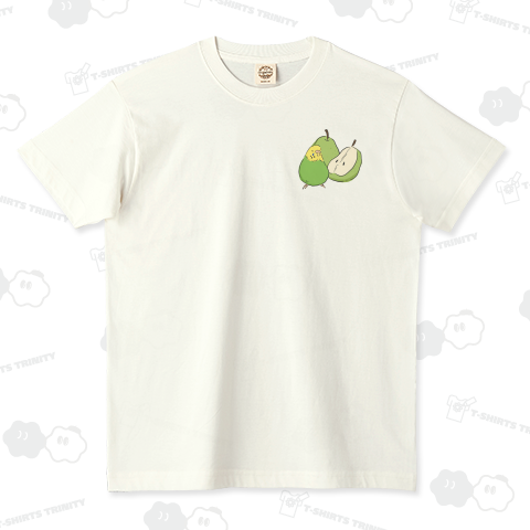 ラフランス×セキセイインコ オーガニックコットンTシャツ(5.3オンス)