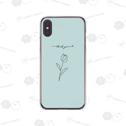 thank you(green×black-スマホケース)