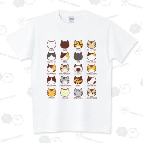 猫柄がいっぱい スタンダードTシャツ(5.6オンス)