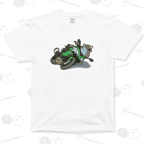 バイクを乗りこなす猫