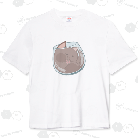 コップにぎゅうぎゅうに入った猫