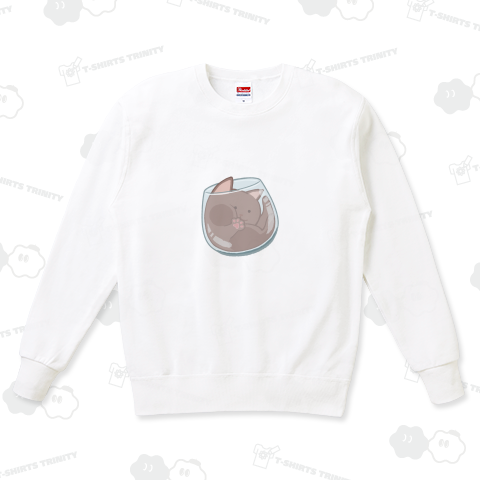 コップにぎゅうぎゅうに入った猫