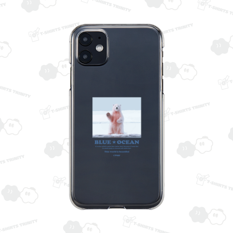 BLUE★OCEAN白クマ(バックプリント)