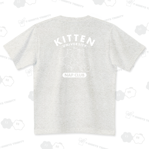 こねこ大学ひるね部_ホワイト(バックプリント)