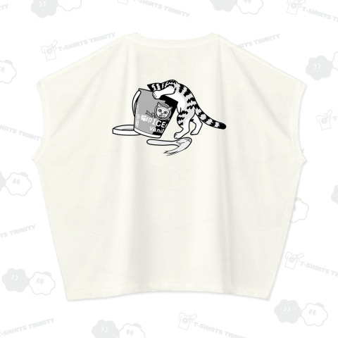 パイントでいくニャーちゃん_グレー(バックプリント)