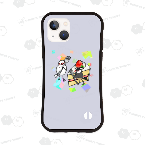 ショートケーキと文鳥ず