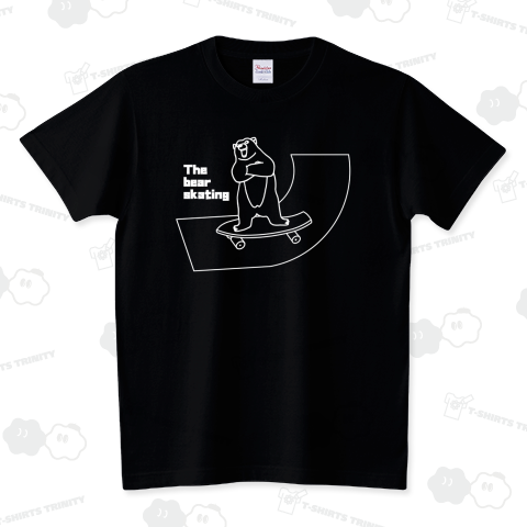 熊スケボー スタンダードTシャツ(5.6オンス)
