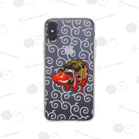 赤べこ(スマホケース クリア)
