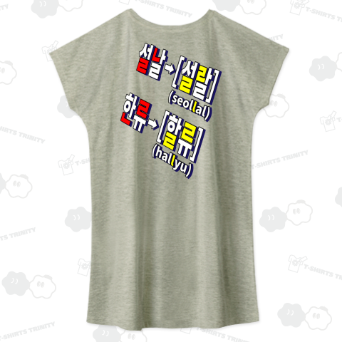 韓国語の発音変化 流音化 バックプリント