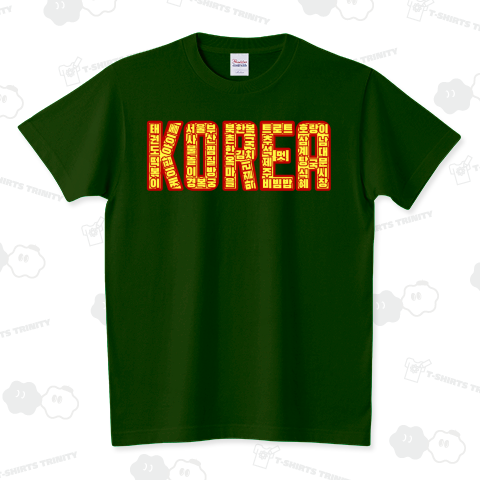 KOREA (ハングルデザイン)イエロー&レッド