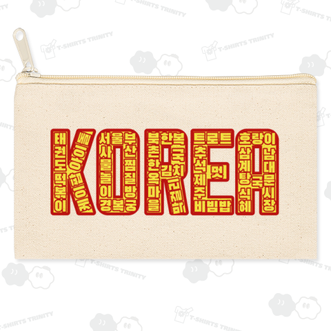 KOREA (ハングルデザイン)イエロー&レッド