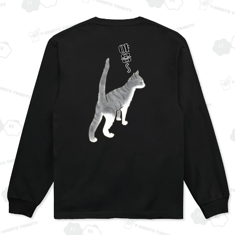 虎柄の子猫 ハングル擬音デザイン バックプリント