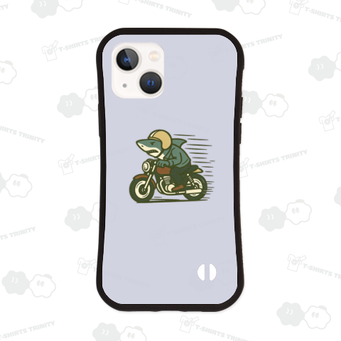 サメがバイクに乗っている