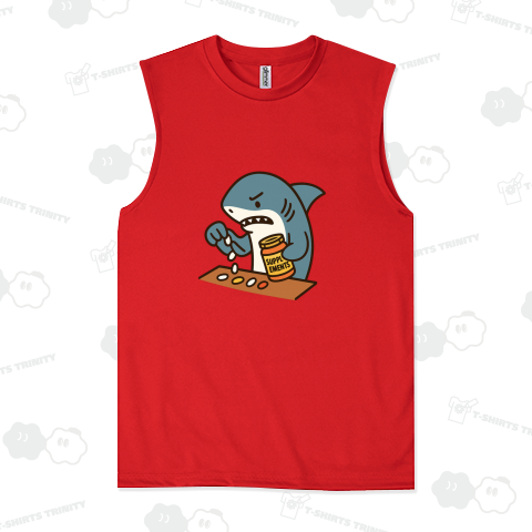 サプリメントを数えているサメ