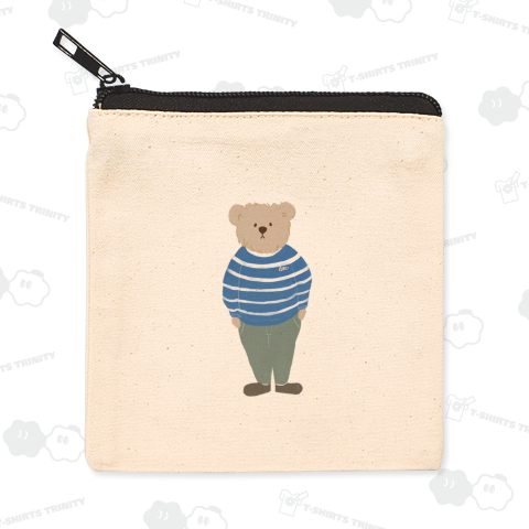 洋服を着たクマ ブルー