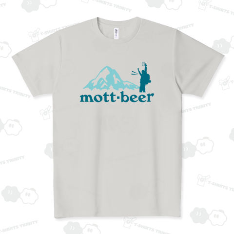 ビール&山好き(もっとビール) ドライTシャツ(4.4オンス)