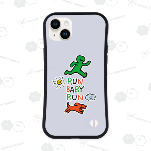 RUN BABY RUN(人と犬)カラフル