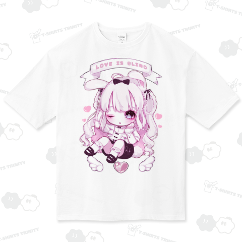 ❤︎愛は盲目❤︎ ビッグシルエットTシャツ(5.6オンス)