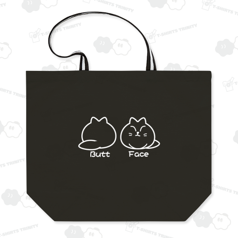 眠たい猫 お尻とお顔(Butt Face 白枠)