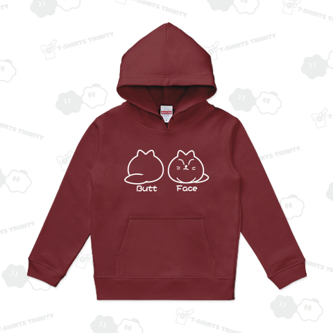 眠たい猫 お尻とお顔(Butt Face 白枠)