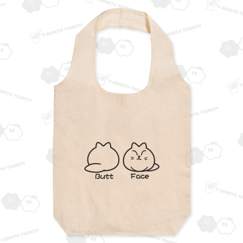 眠たい猫 お尻とお顔(Butt Face 黒枠)