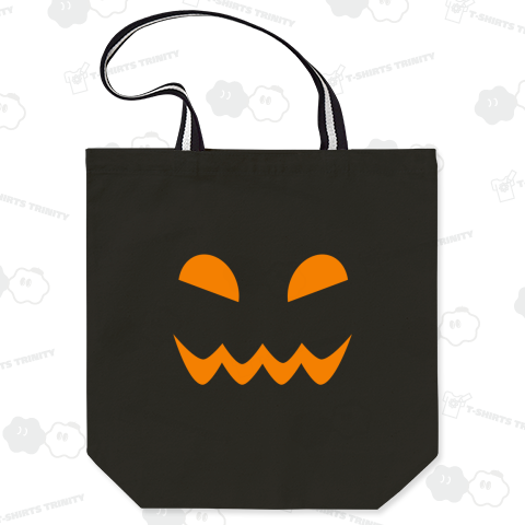 ハロウィン顔だけお化け/オレンジ(ギザギザ口)