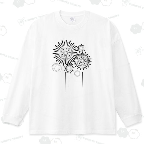 打ち上げ花火/切り絵風シルエット