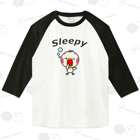 コトリ(小鳥)/眠たい/「Sleepy」文字入りデザイン