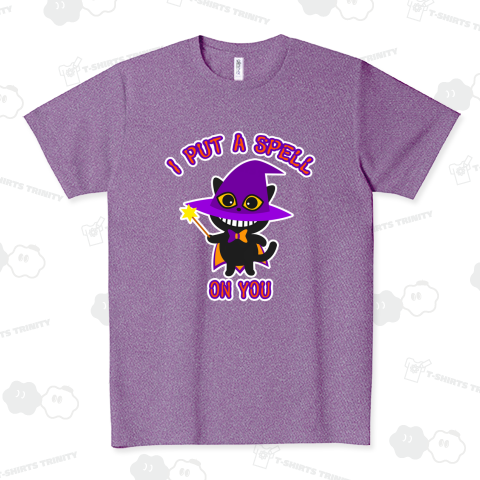 ハロウィン猫の魔法使い/「I PUT A SPELL ON YOU」英文字入りデザイン