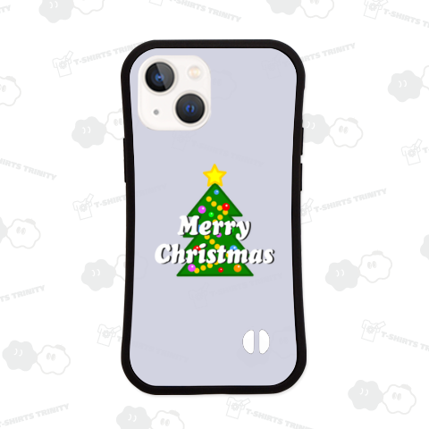 クリスマスツリーとMerry Christmasの文字入りデザイン