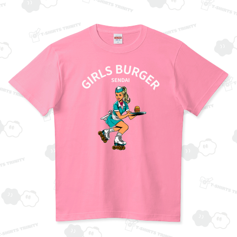 GIRLS BURGER SENDAI 1st WHITELOGO