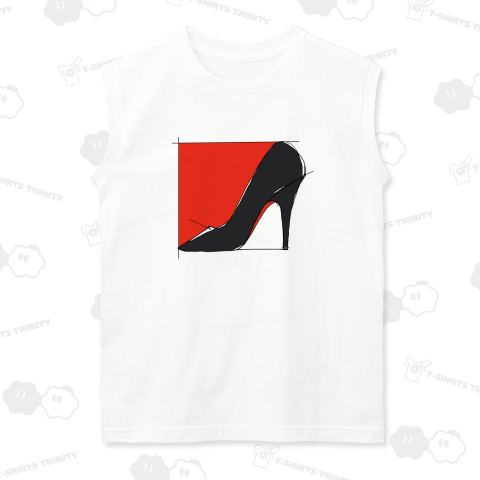 ピンヒール 黒 ハイヒール 針金アート