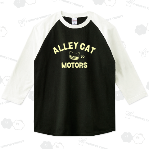 ALLEY CAT MOTORS〜古着風レタードアーチロゴデザイン〜(ダークトーンボディ用)