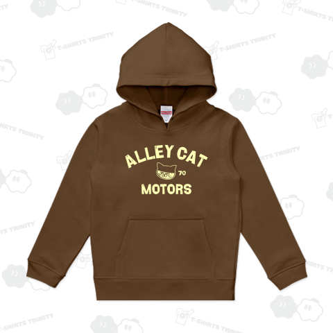 ALLEY CAT MOTORS〜古着風レタードアーチロゴデザイン〜(ダークトーンボディ用)